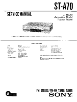 Sony ST-A70 - Service Manual 